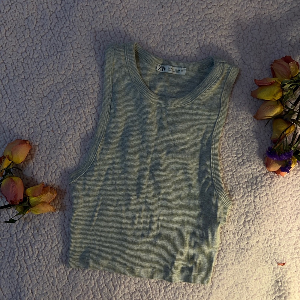 Zara Gray Sleeveless Women's Top